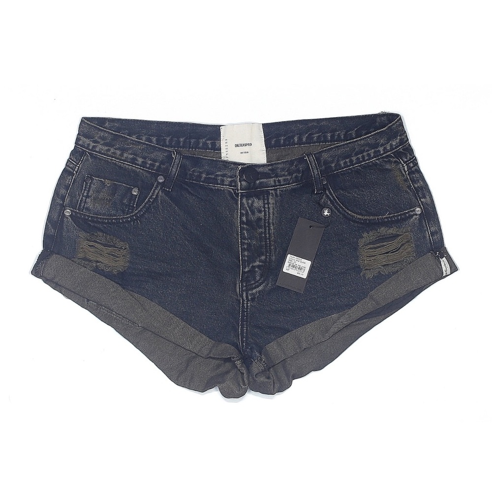 One Teaspoon Fox Black Bandits Jean Shorts